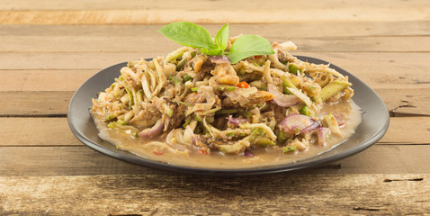 Thai food - Dish of spicy mango salad