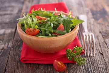 salad with tomato and arugula