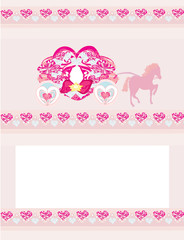 vintage carriage invitation