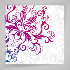 Abstract  floral background with oriental flowers.