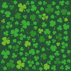 Background with clovers, St. Patrick's Day background. Vector