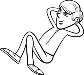 dreamer boy cartoon coloring page