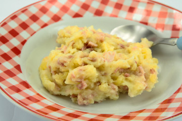 purée au jambon