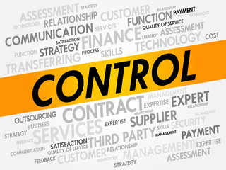 CONTROL word cloud, business concept