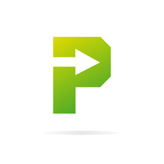 Logo P letter for company vector design template.