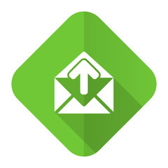 email flat icon post message sign