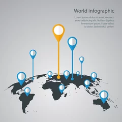 Poster Wereld infographic © mirda79