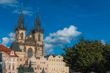 Fototapeta na wymiar Tyn Church in Prague Czech Republic