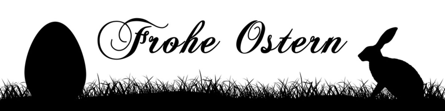eb1 EasterBanner - nahtlos - Frohe Ostern - schwarz 4zu1 g3181