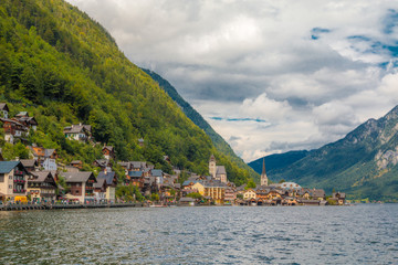 Fototapeta premium Nice view of Austrian town Hallstatt