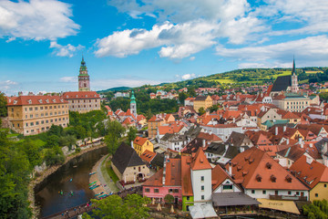 Fototapeta na wymiar Old town of Cesky Krumlov in Czech Republic