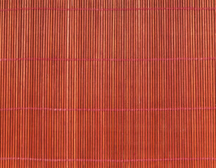 Japanese cooking mat over bamboo table