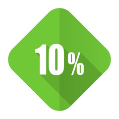 10 percent flat icon sale sign