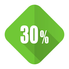 30 percent flat icon sale sign