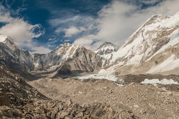 Glacier at the base of Mount Everest