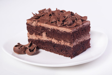 Cake with chocolate.
