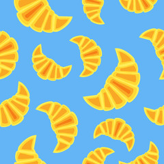 Naklejka premium Seamless pattern with croissants