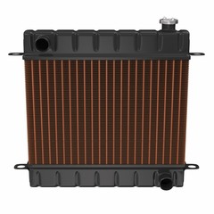 Car radiator isolated on white