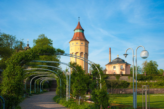 Wasserturm mit Pagodenburg, Rastatt