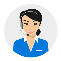 Female call centre operator