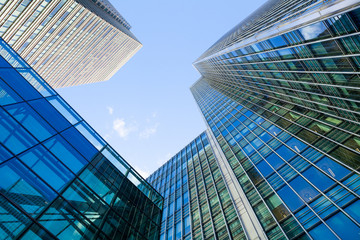Obraz na płótnie Canvas Windows of Skyscraper Business Office, Corporate building in Lon