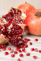 pomegranate fruits and grains