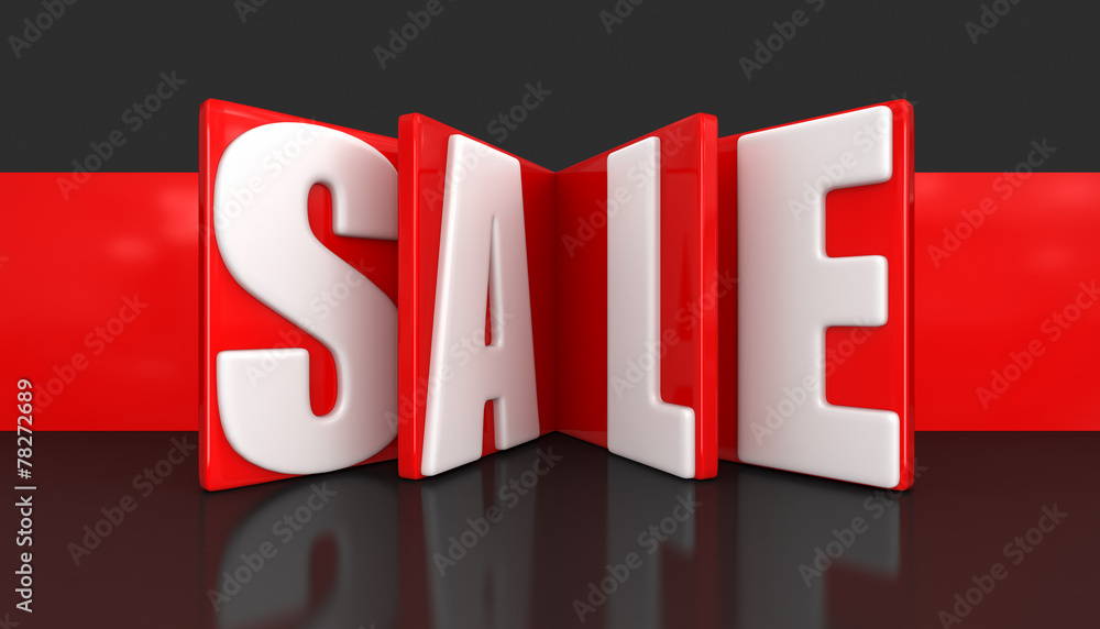 Poster label with sale (clipping path included)