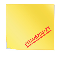 ssn2 SelfStickNotes - Haftnotiz mit Frauenarzt Text - gelb g3189