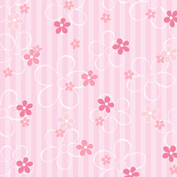 Karte Blumen muster rosa gestreift