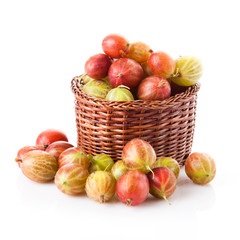 gooseberries isolated on white
