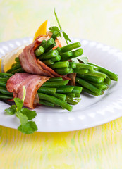 Green bean with bacon