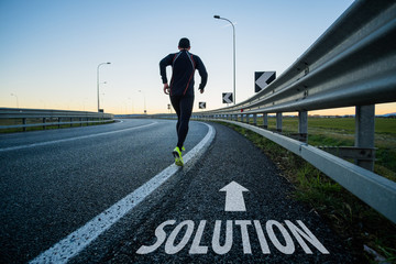 run toward solution