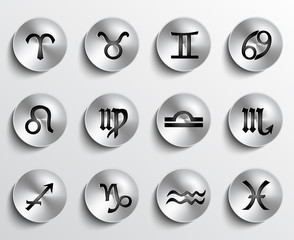 Zodiac signs buttons