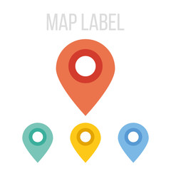 Vector map label icons