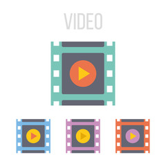 Vector video frame icons