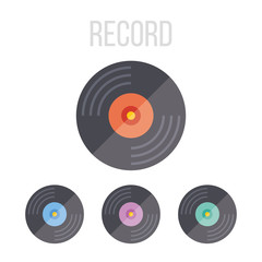 Vector vinyl record icons