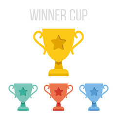 Vector winner cup icons