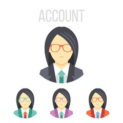 Vector businesswoman icons