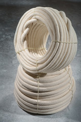 2 skeins of white cotton rope