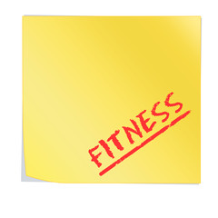 ssn11 SelfStickNotes - Haftnotiz mit Fitness Text - gelb g3198