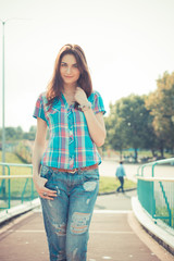 Obraz premium beautiful young hipster woman
