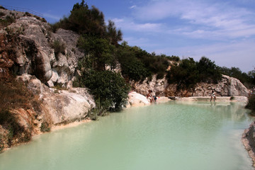 Obraz premium Toscana,Bagno Vignoni,Siena,acqua termale