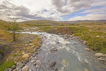 Wild River in the Patagonian Highlands