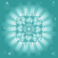 Fototapeta premium Background with optical illusion, abstract geometric flower