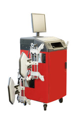 Computer stand for precision wheel alighnment check