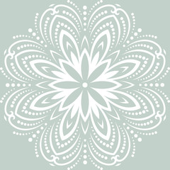 Orient  Pattern. Abstract White Ornament