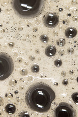 coffee foam. close-up