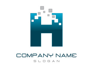 Obraz premium Modern letter H