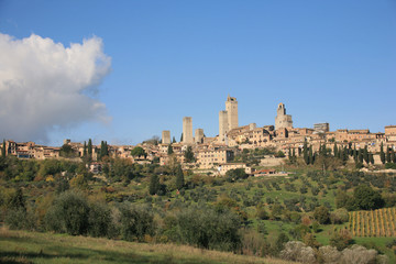 Fototapeta na wymiar Toscana,Siena,San Gimignano.