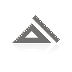 Icono regla y escuadra FB reflejo